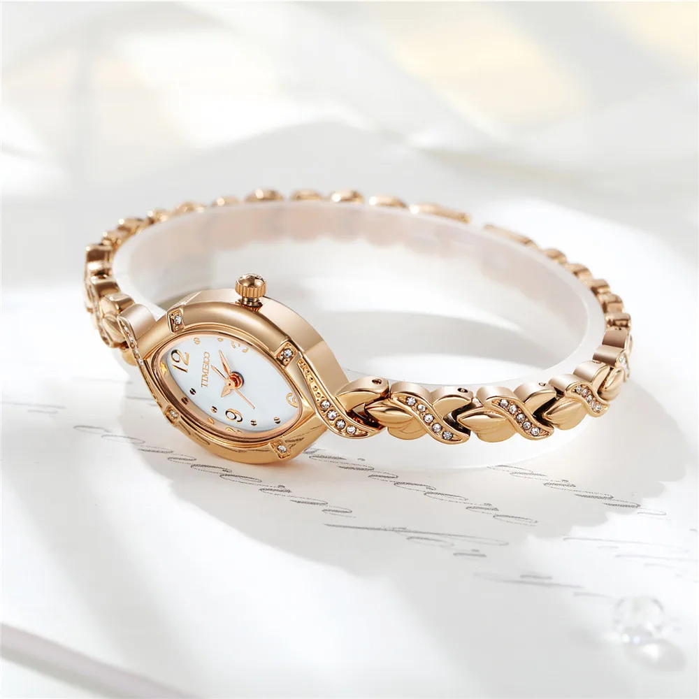 TIME100 женские часы, кварцевые, золотые, Кристальные, с циферблатом, стразы, на каждый день, сплав, ремешок, женское платье, часы, relogio feminino