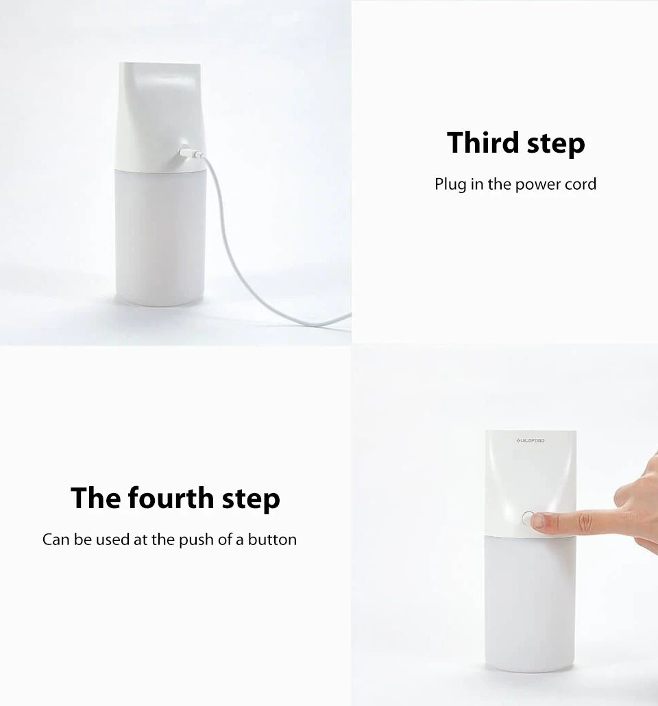 Original Xiaomi Uildford tabletop Humidifier 320ML protable quiet Air Purifying with Night light for Air-conditioned household (15)