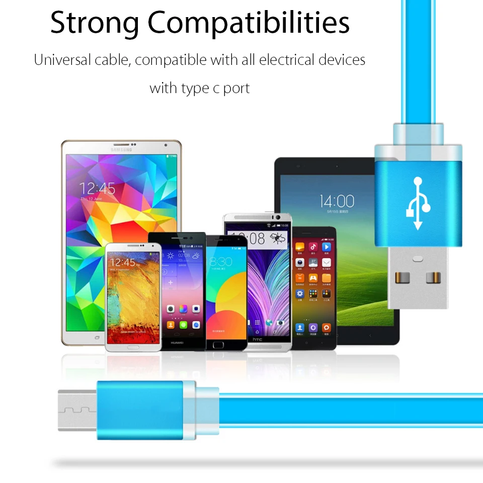 3 pack для Oukitel K5000/K10000 Max umidigi S2/Pro Тип usb C 8 мм Длинный разъем USB телефон кабель зарядки
