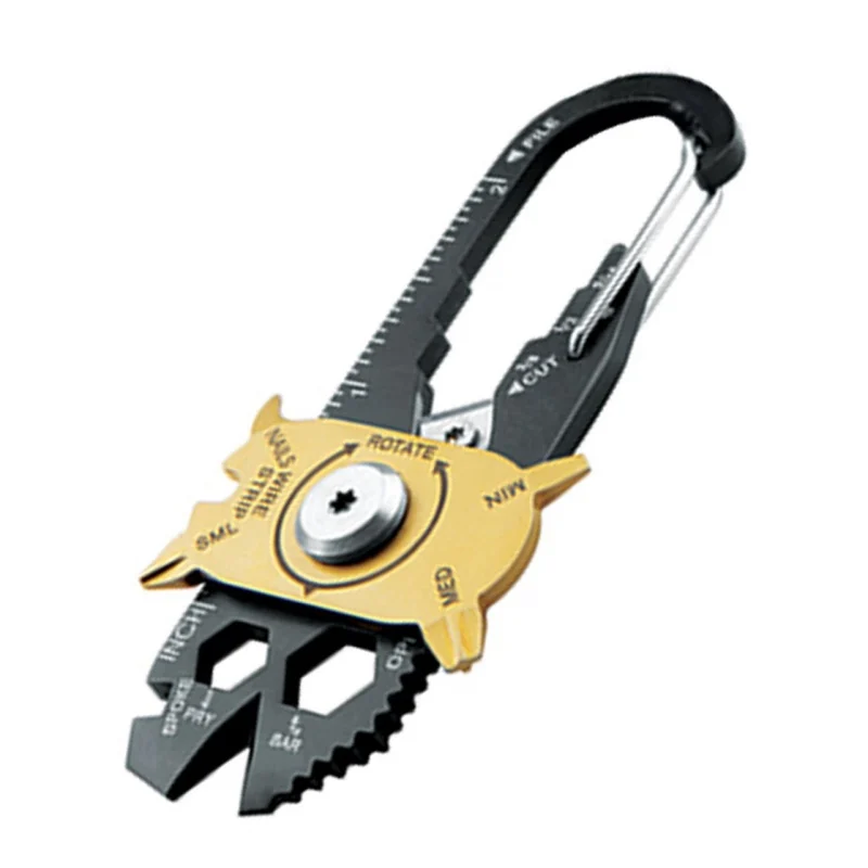 

Multi-functional Tool 20 in 1 Pocket Gadget Portable EDC Portable Mini Utility FIXR Keychain Outdoor Camping Key Ring
