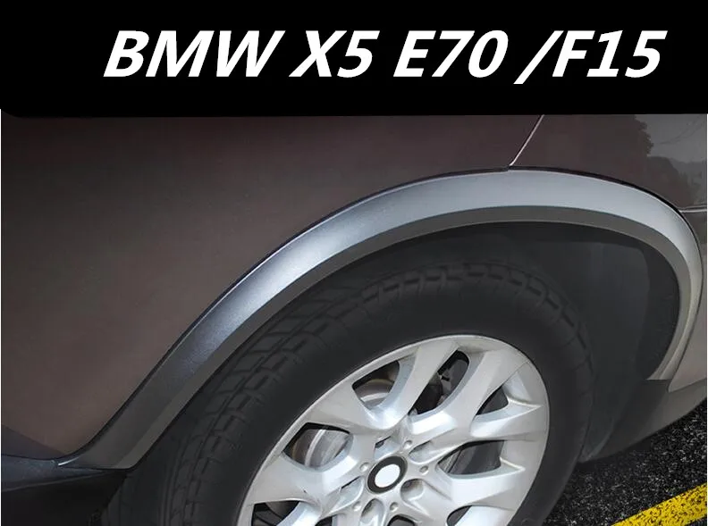 

NEW ABS Car Wheel Eyebrow Round Arc Fender Mud Flaps Mudguards Splash For BMW X5 E70 2008-2013 / F15 2014-2019(4pcs/set)