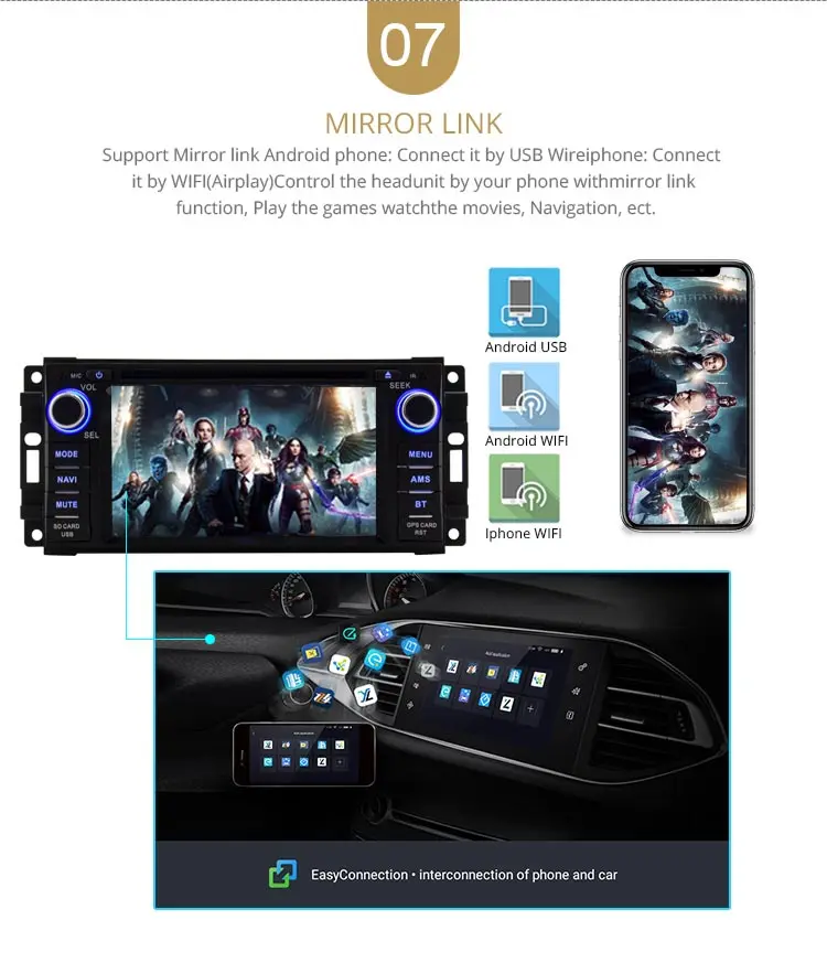 Best LJDA Android 9.0 Car Radio Multimedia DVD GPS For Dodge RAM 1500 Chrysler Sebring Jeep Compass Commander Grand Cherokee Wrangler 9