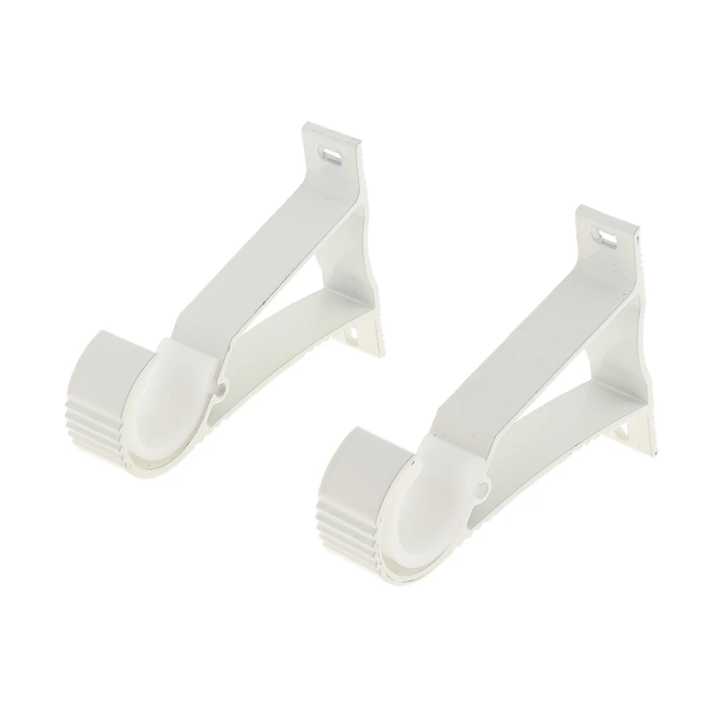 2Pieces Mounted Blinds Curtain Rod Wall Bracket Holder for 28mm Rod,Durable Aluminium Alloy Curtain Pole Rod Wall Bracket Hook