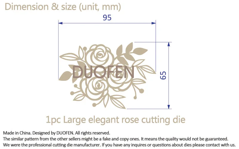 DUOFEN металлические режущие штампы 020006 1 шт., трафарет с розами для поделок, бумажных проектов, скрапбукинга, бумажных альбомов, поздравительных открыток