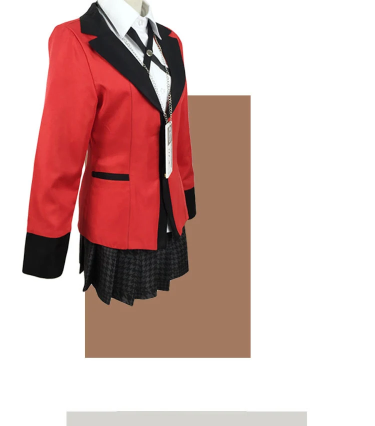 Kakegurui Compulsive Gambler Runa Yomozuki Kakegurui Cosplay Costume Runa Yomozuki Coat Jabami Yumeko Cosplay Costume and wig