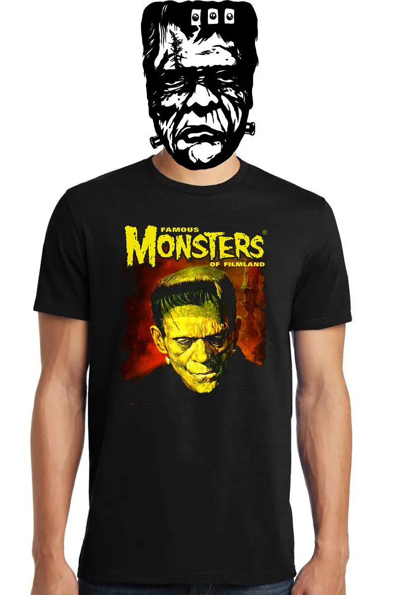 Famous Monsters Basil Gogos Frankenstein Tee 100 Preshrunk Cotton