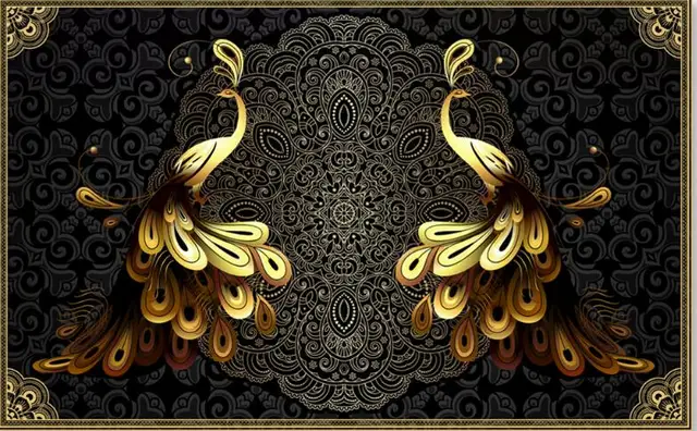 beibehang wall paper rolls Luxury European 3d wall murals black gold