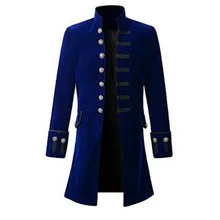 Мужская парчовая куртка Готический стимпанк винтажное викторианское пальто Топ Мужская винтажная куртка