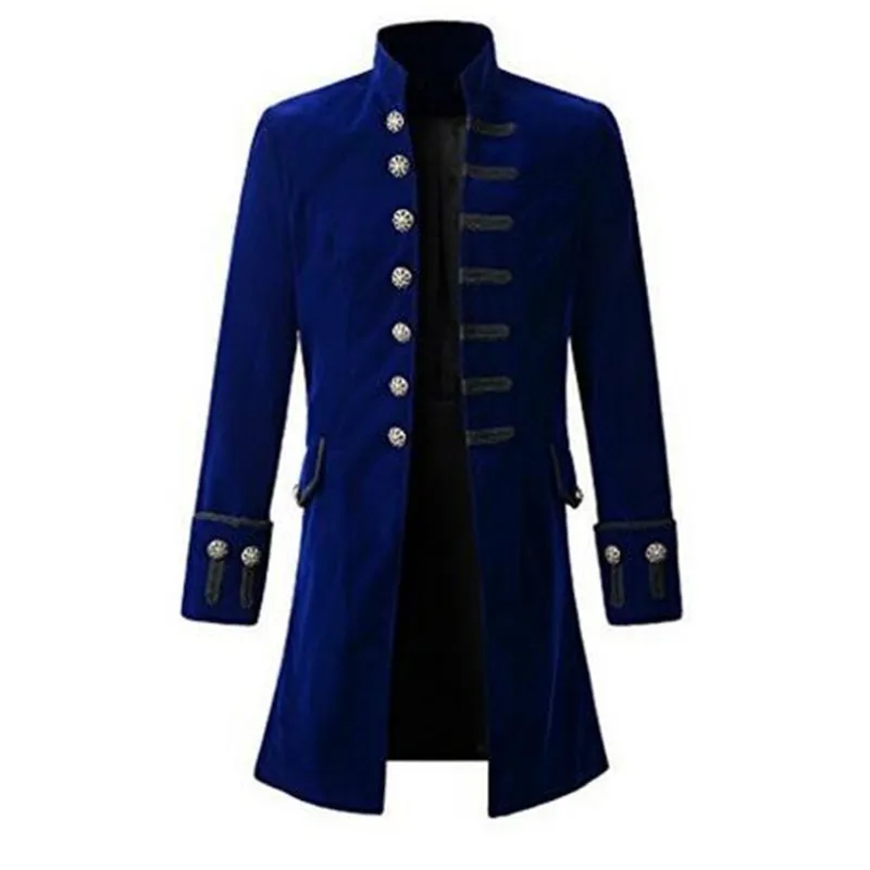 

Mens Brocade Jacket Gothic Steampunk Vintage Victorian Coat Top Male Vintage Jacket 2018