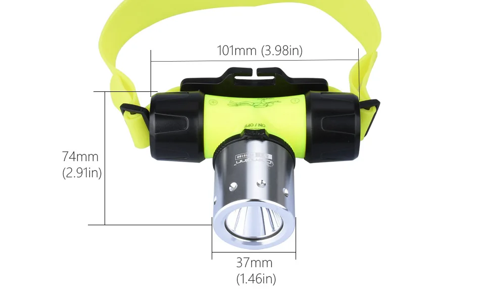2000 лм налобный фонарь для подводного плавания Водонепроницаемый CREE T6 фонарик для охоты кемпинга Головной фонарь подводный налобный фонарь для дайвинга Chenglnn
