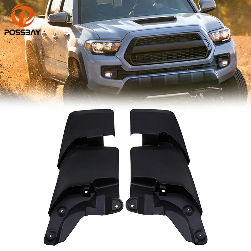 

POSSBAY 4Pcs Front Rear Mud Guards Flaps for 2016-2018 Toyota Tacoma Car Mud Flaps Splash Guards Car Mudguards Car Accessories