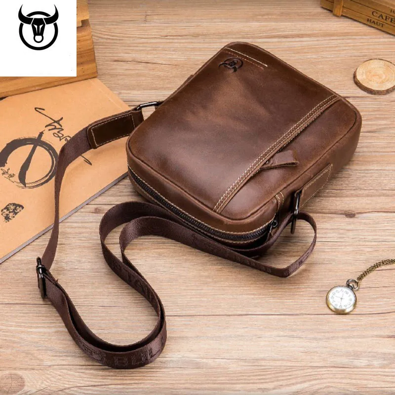 Ready Stock] 100% Authentic TOP.1LV Men's Bag Durable Genuine Cowhide  Messenger Bags Business Casual Crossbody Bags 769