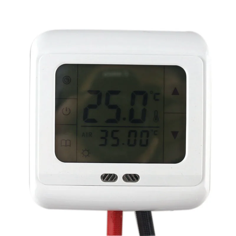 16А цифровой сенсорный экран термостат для подогрева пола комнатный термостат контроль температуры автоматический контроль с ЖК-подсветкой