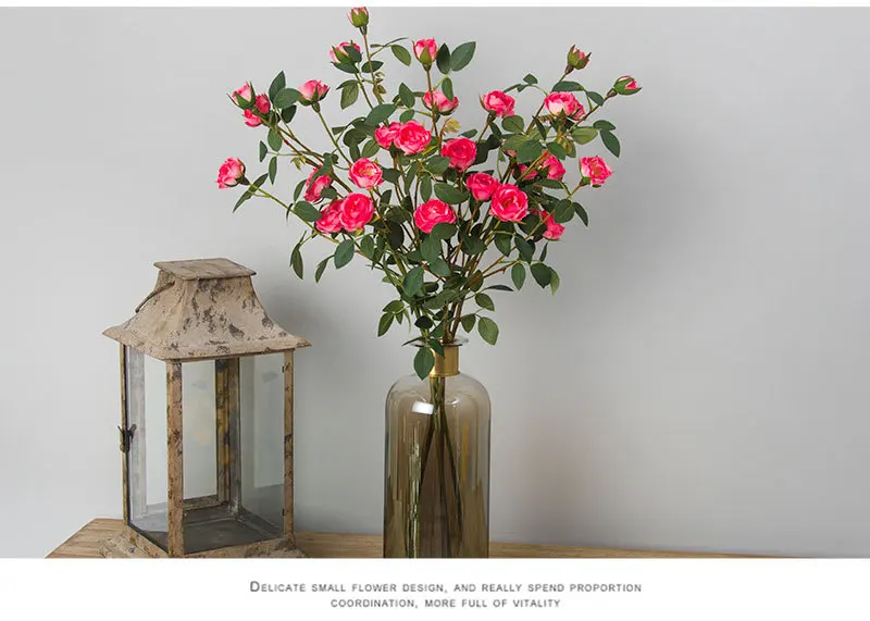 1 шт. Искусственный цветок розы Высокое качество Европейский Стиль Имитация украшение искусственные цветы для дома свадебный стол аксессуары