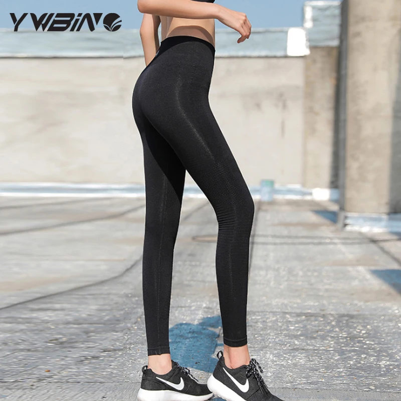 

L1809 Women's Sports Pants Nylon Quick Dry High Waist Stretch Outdoor Gym Yoga Trousers Running Professional Skinny Leggings