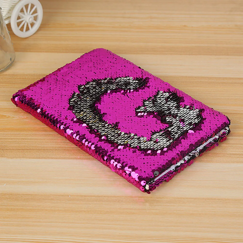 

School Office English Letter Gift Sequins Eye-protect Fashion Notebook Daily Memo Exquisite Smooth Writing Stationery Colorful