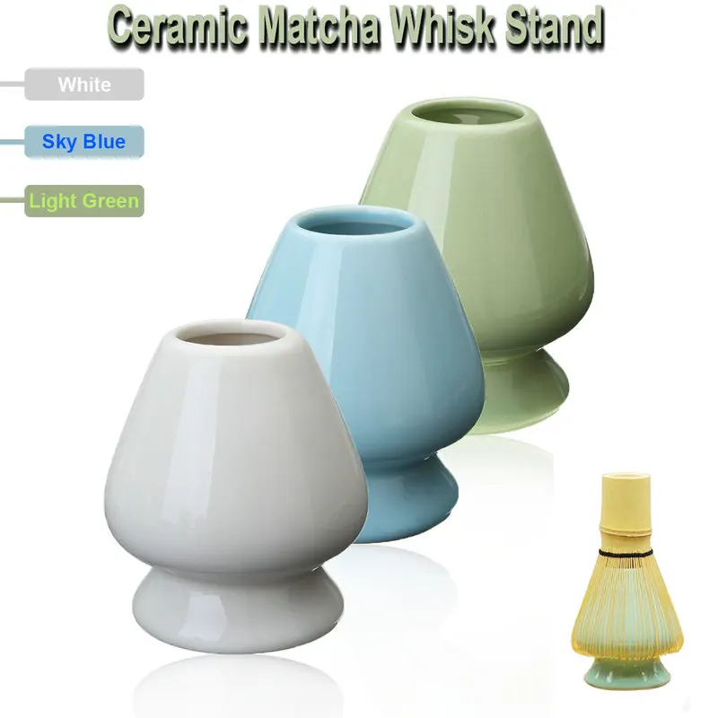 

3 Color 6.1x7cm Ceramic Matcha Holder Matcha Whisk Stand Chasen Holder for Japanese Green Tea Whisk Holder