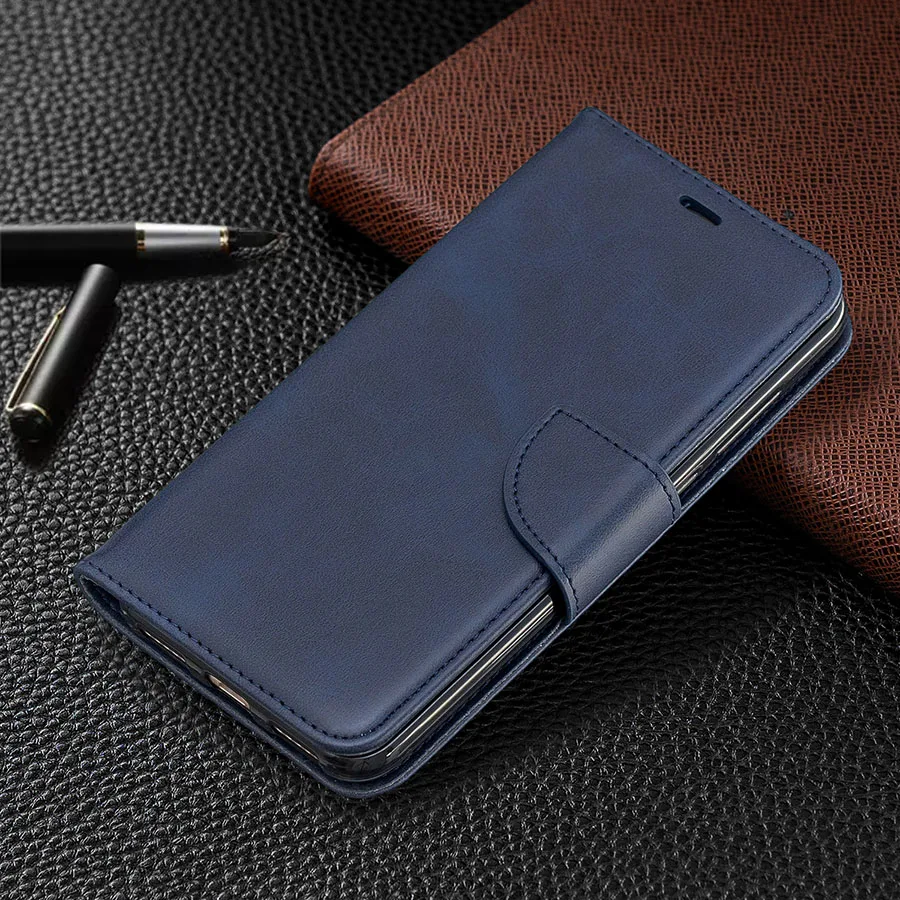 Для samsung galaxy J400F SM-J400 J400fn sm-J400 чехол для galaxy J4 SM-J400FN/DS J400GN SM-J400G флип-чехол для телефона кожаный чехол - Цвет: Тёмно-синий