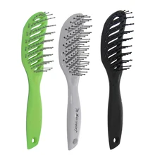 Free shipping Professional Curved Brush, hair wig brush suitable for wig hair styling, vent comb in Three colors