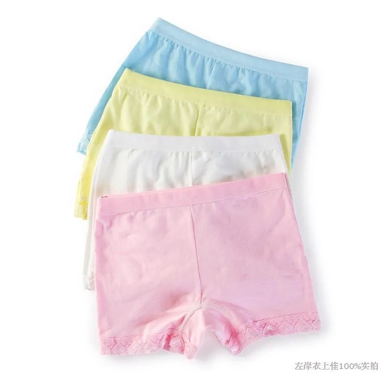 Kids Underwear Girls Lace Cotton Boxer Child Safety Panties Underpants