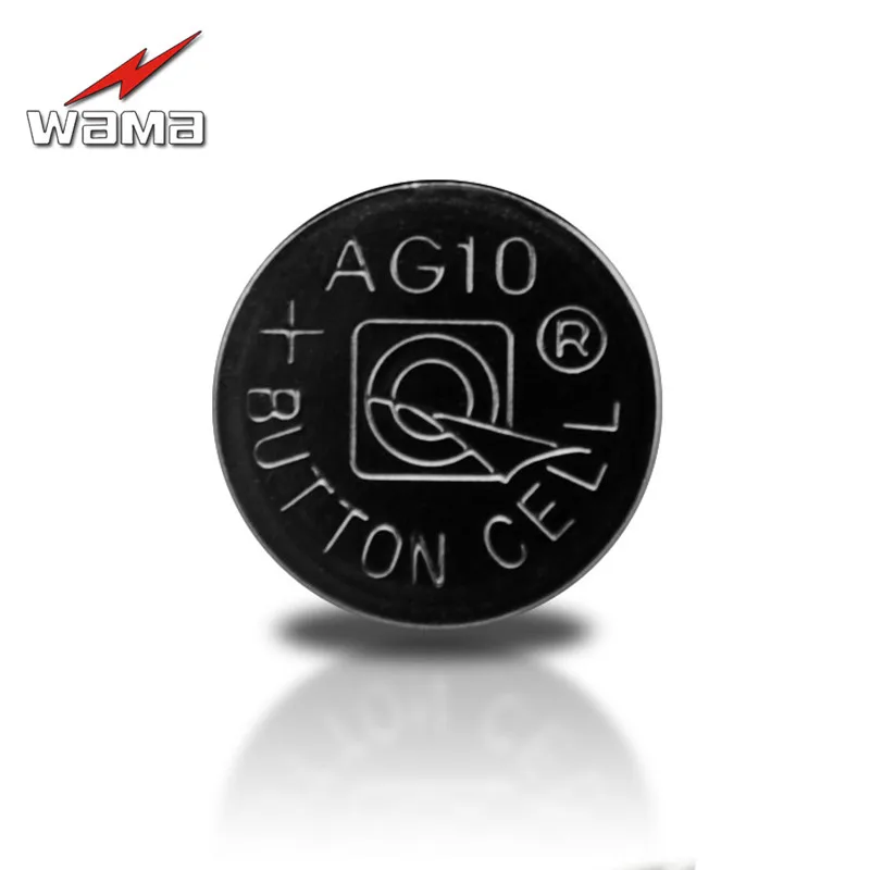 200 шт./4 упаковки кнопочные батарейки Wama AG10 1 55 в 70 мАч LR1130 LR54 389 SR113 189|battery lr1130|button