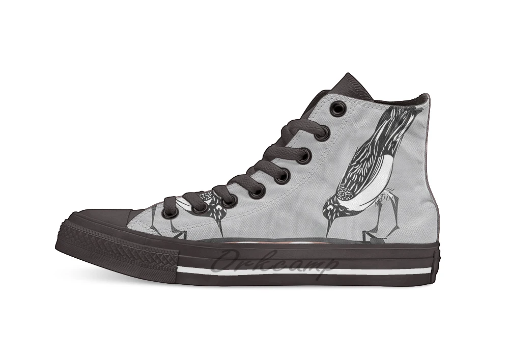 

DJ magpie Unisex High Top Canvas flat Casual Custom shoes Drop Shipping