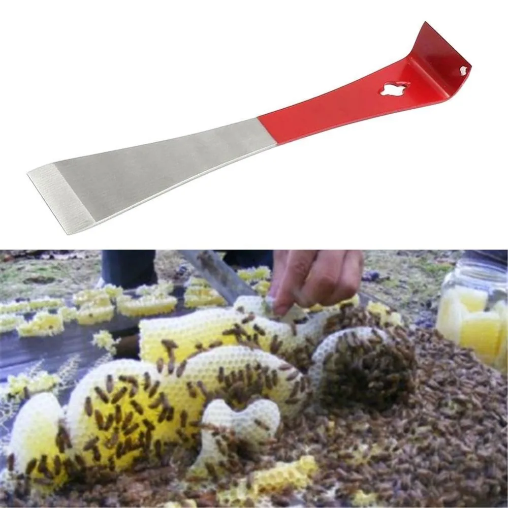 

Red Beekeeping Stainless Steel J Shape J-type Tool Curved Tail Bee Hive Hook Scraper Beekeeping Tool Dropshiping