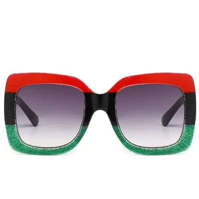 Солнцезащитные очки женские Квадратные Солнцезащитные очки новые модные брендовые дизайнерские негабаритные солнцезащитные очки UV400 зеркальные очки de sol - Цвет линз: C5