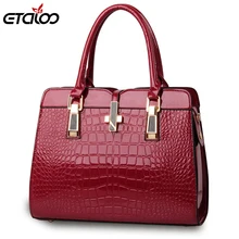 Europe women leather handbags PU handbag leather women bag patent handbag