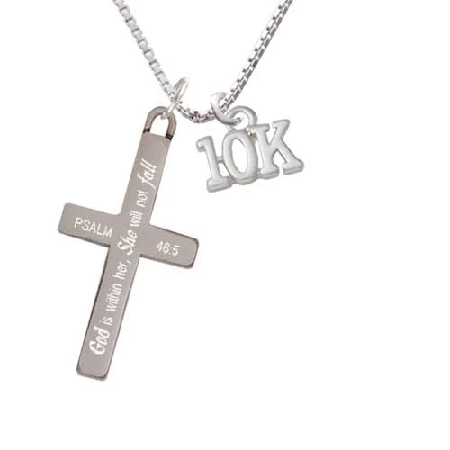10K - She will not Fall - Cross Necklace (1)