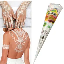 Временная татуировка хной пасты конус для искусства тела Рисунок с бесплатным трафарет для татуировки хной набор