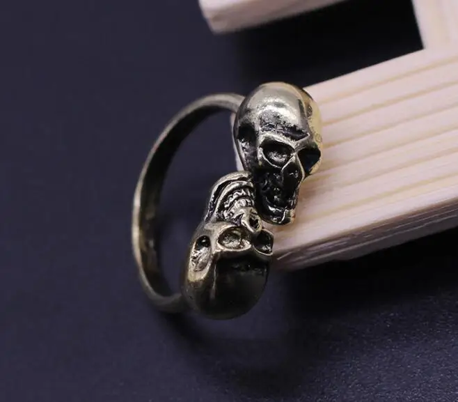 Мужское кольцо с изображением черепа в стиле панк на палец, мужское кольцо с изображением черепа из нержавеющей стали в стиле панк-рок, готическое ювелирное изделие для мальчиков