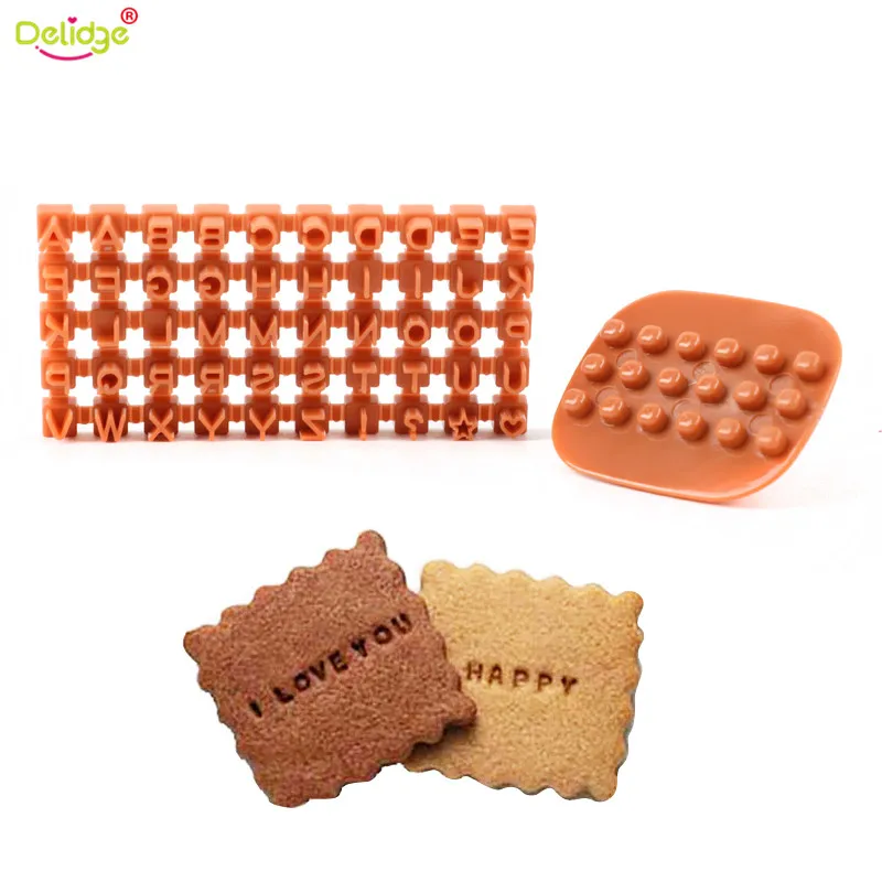 

Delidge 1 set Mini Coffee Color Plastic Alphabet Letter Number Biscuit Cookie Cutter Press Cake Mould Cake Fondant Decoration