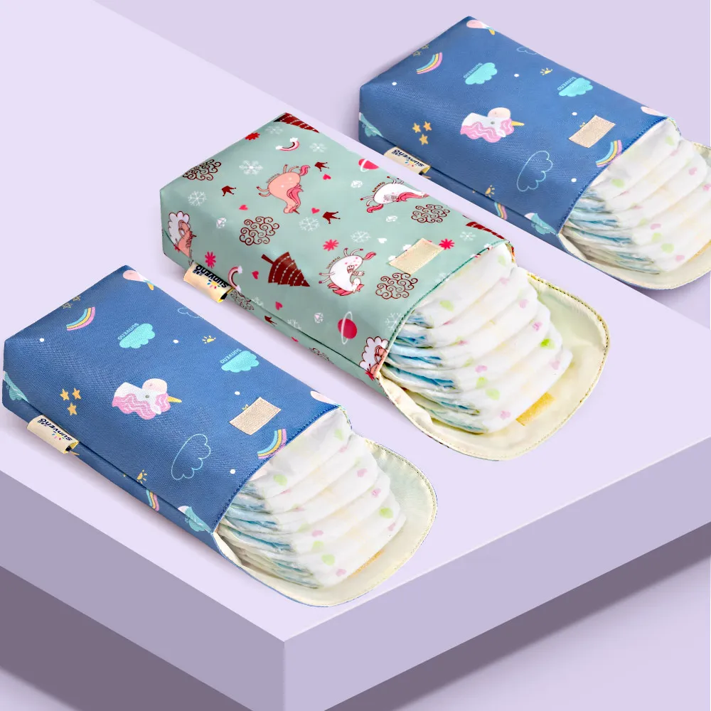 Sunveno Multifunctional Baby Diaper Organizer Reusable Waterproof Fashion Prints Wet/Dry Bag Mummy  - 32974439356