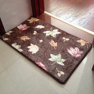 Water wash coral fleece print carpet piaochuang mats | Дом и сад