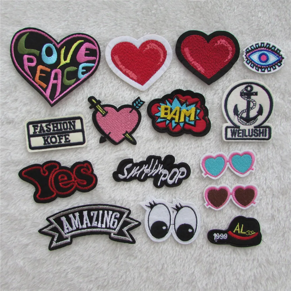 Hot sale fashion patch hot melt adhesive applique embroidery patches Hot sale fashion patch hot melt adhesive applique embroidery patches