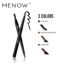 Бренд MENOW, 3 цвета, 24 часа, стойкий для бровей карандаш, мягкий и гладкий, модный, для глаз, 0,4 г, макияж для бровей E411