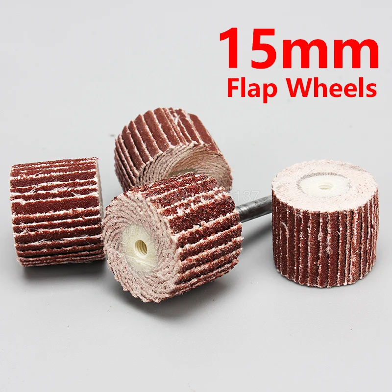 

1Pcs 15mm Sanding Flap Disc Grinding Wheels Brush Sand Dremel Accessories For Abrasive Grinder Rotary Tools