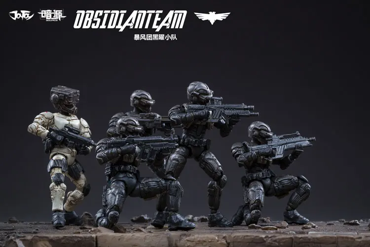 Экшн фигурка JOYTOY 1/25 солдаты (5 шт./компл.) Коллекционная модель обсидиановой