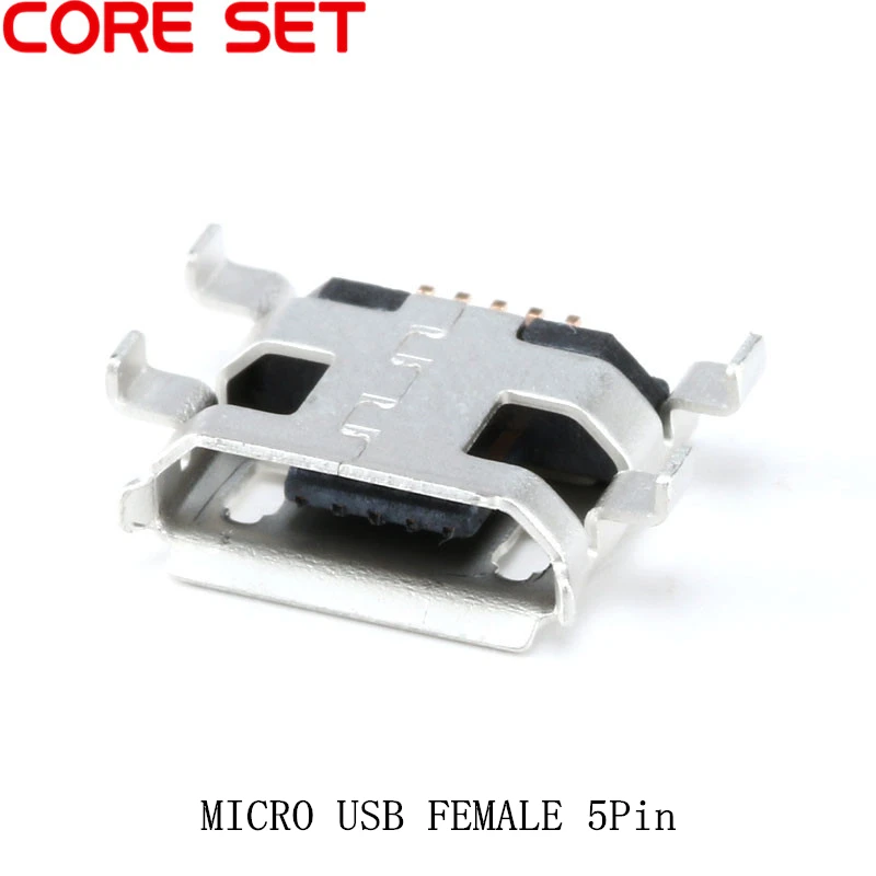 

100 шт., разъём Micro USB, 5-контактный разъем Mini USB SMD DIP