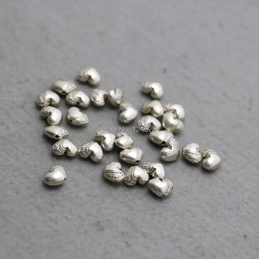 

10PCS heart DIY alloy Metal Hardware Fittings for Accessory components Findings Silver-plate Jewelry Design Making 7*10mm