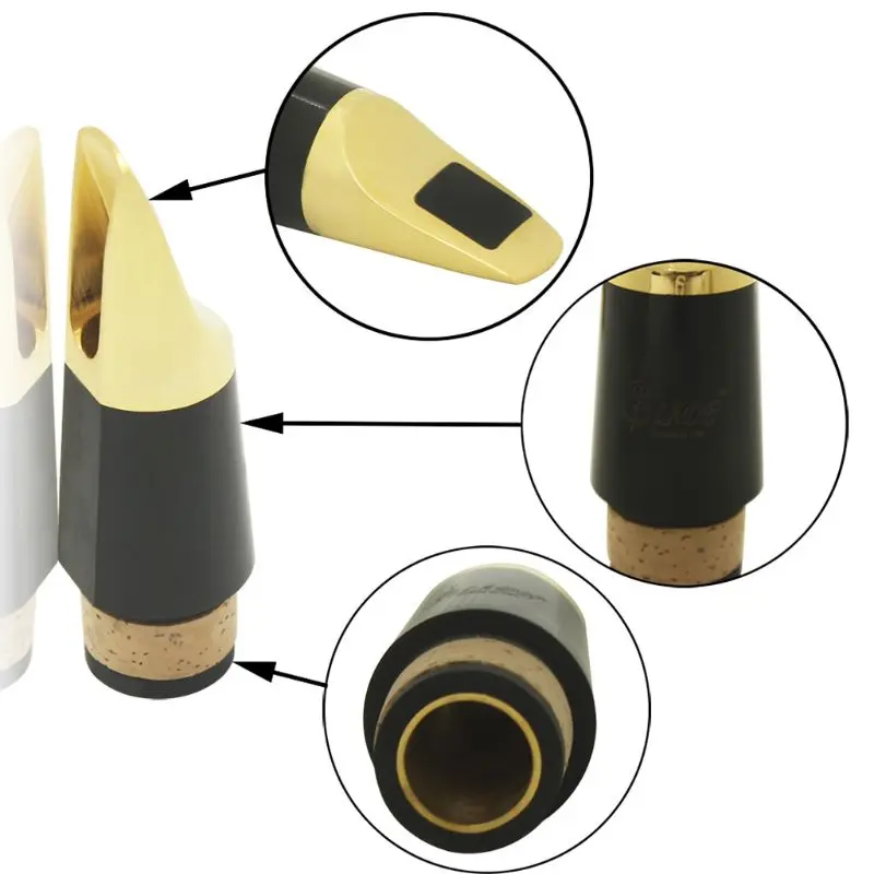 

bB Clarinet Metal Mouthpiece 6#7# Airflow Intensity For Clarinet Golden Color Woodwind Instruments Parts Accessories