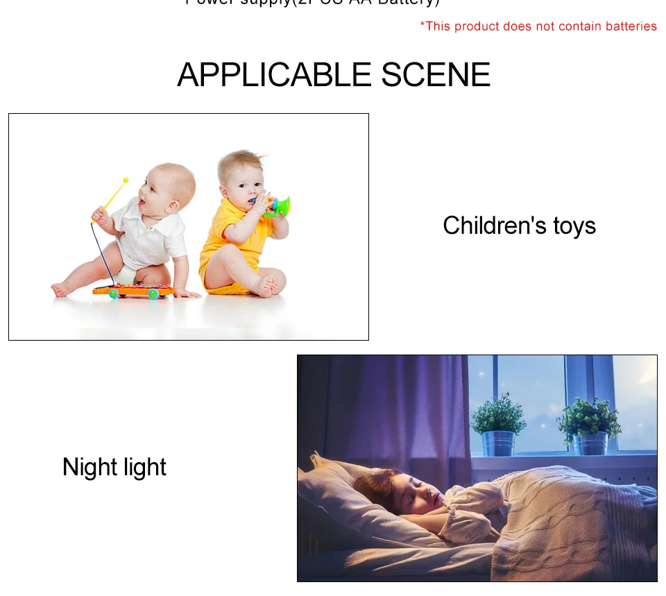 Children's Night Light Giraffe Novelty LED Night Light 3W AA Battery Powered Atmosphere Light Bedside Room Decor For Kids (6)