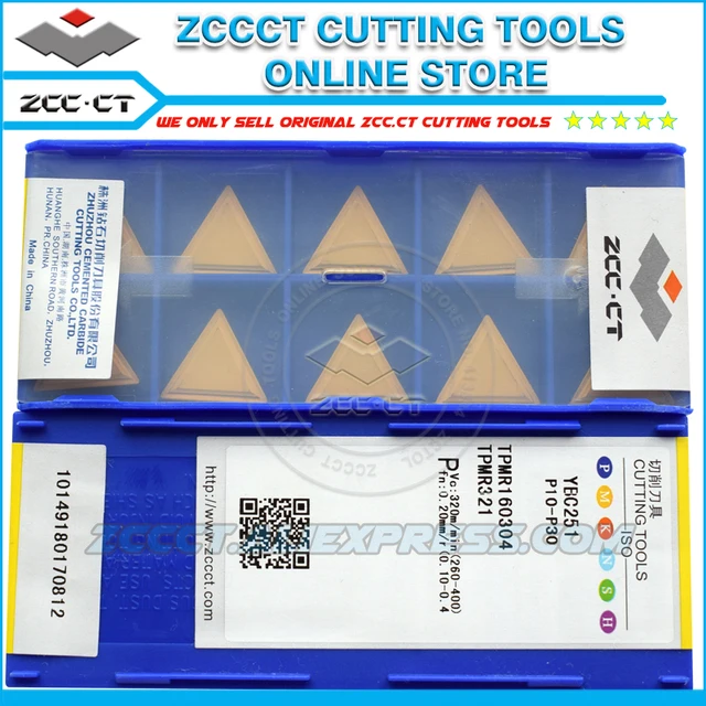 Free Shipping ZCC milling cutter TPMR160304 YBC251 ZCCCT carbide triangle insert TPMR 160304 TPMR321 for milling of steel