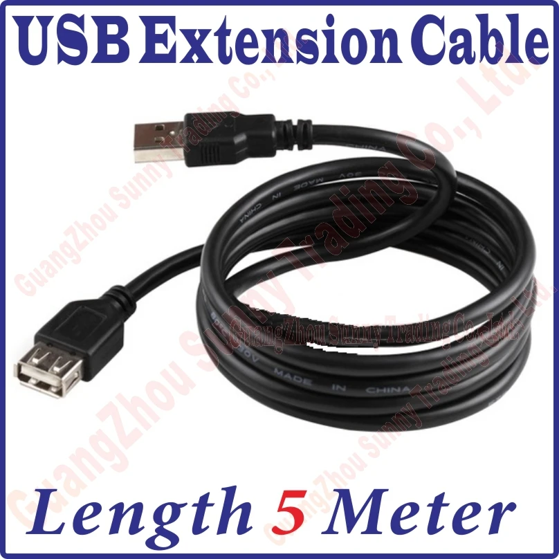 Mejor precio, 500 cm largo USB 2.0 macho a hembra extensión extended cable de datos negro 5 M 5 longitud extensión USB cable|cable clamp|cable hdmi pc factorycable dce - AliExpress