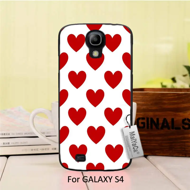 Polka Dot Car Love red heart Protective PC Black Mobile Phone Case For GALAXY s4 i9500 case |
