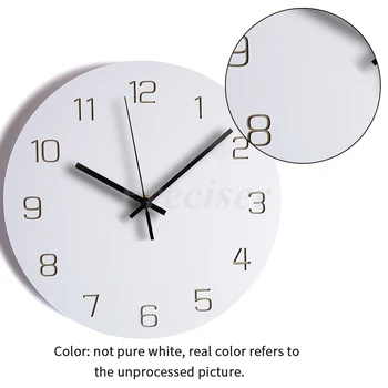 

30cm Creative Wooden Wall Clock Modern Mute Large Decorative Kitchen Clock Round Wood Hanging Wall Clocks Home Office Decor