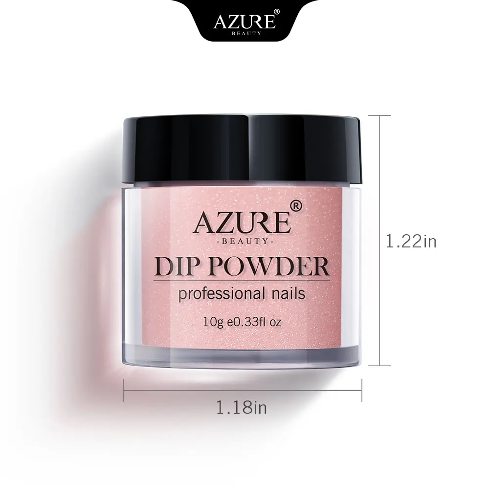 Azure belleza más de inmersión polvo diseño de uñas con Dip Base activador seco Natural 10 colores desnudos polvos 5 unids/set