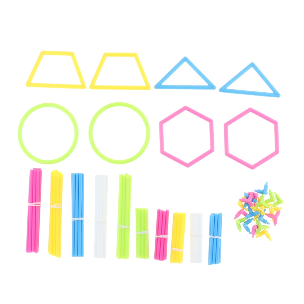 3D Geometric Shape Building Set Box Kids Mathematics Teaching Aids