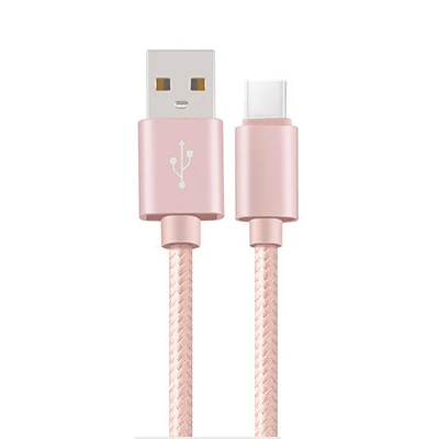 USB кабель с нейлоновой оплеткой USB кабель для зарядки и синхронизации данных Шнур для iPhone Xs/Max/XR/iPhone X/8/8 Plus/7/7 Plus/6 S/6 S Plus/SE/iPad/iPod touch Nano - Цвет: Розовый